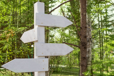 Old wooden signpost in the Park. Natural background toning glowの写真素材