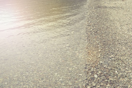 Natural abstract background of sea pebbles.の写真素材