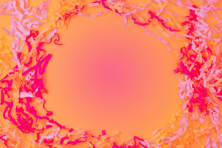 Surrealism Decorative abstract background of colored paper on a living coral backgroundの写真素材