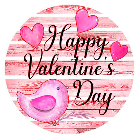 Happy Valentines Day Illustration printの写真素材