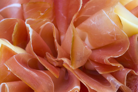  Beautiful sliced food arrangement close-up photoの写真素材