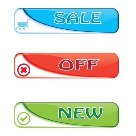 Sale banner set 3 colorsのイラスト素材