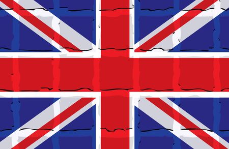 London flag background with transparent cubesのイラスト素材