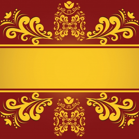 Vintage red golden backgroundのイラスト素材