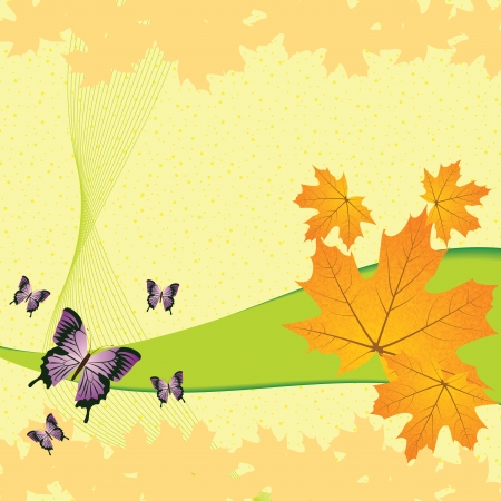 Autumn abstract background with leafのイラスト素材