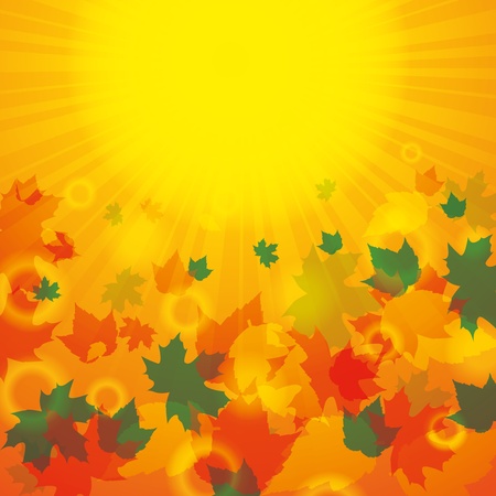 Autumn abstract background with leafのイラスト素材