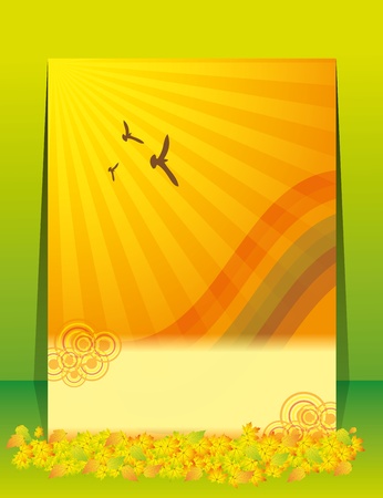 Autumn abstract background with leafのイラスト素材