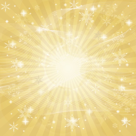 Abstract golden winter backgroundのイラスト素材