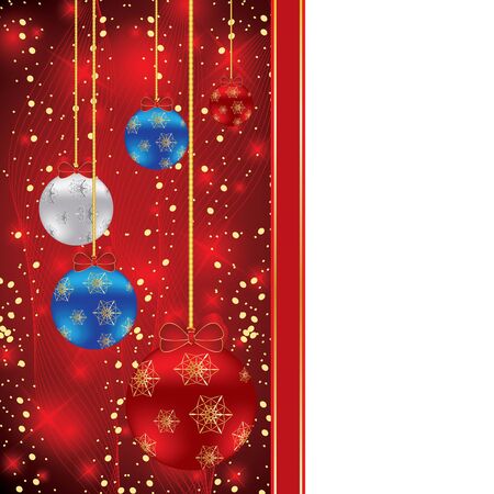 Abstract winter Christmas background with ballのイラスト素材