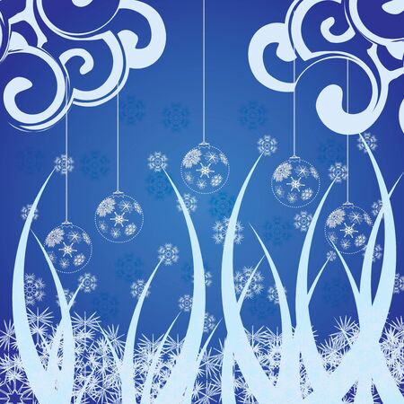 Abstract blue winter Christmas backgroundのイラスト素材