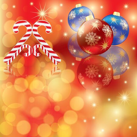Abstract winter Christmas background with ballのイラスト素材