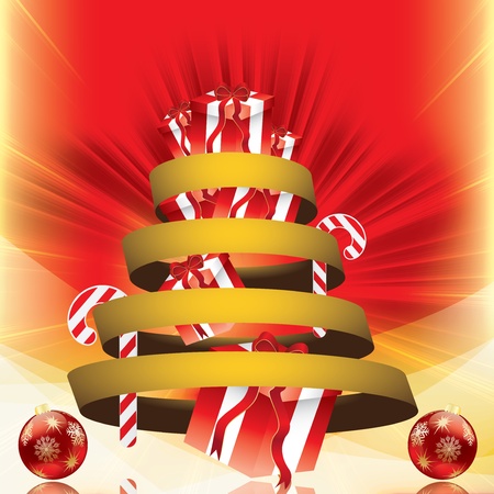 Abstract red winter Christmas background のイラスト素材