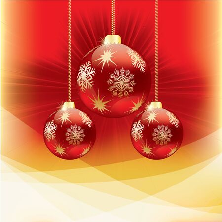 Abstract winter Christmas background with ballのイラスト素材