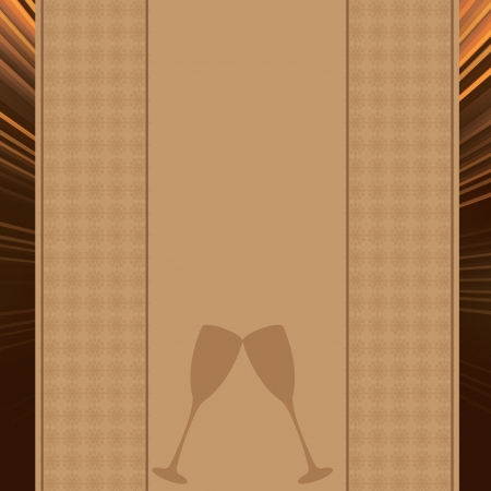 Restaurant brown drinks bar cardのイラスト素材