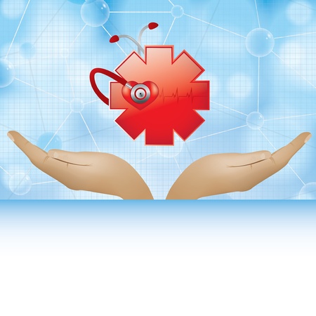Abstract red blue medical backgroundのイラスト素材