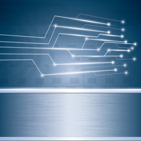 Abstract vector futuristic circuit blue backgroundのイラスト素材