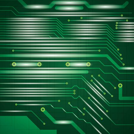Abstract vector futuristic circuit green backgroundのイラスト素材