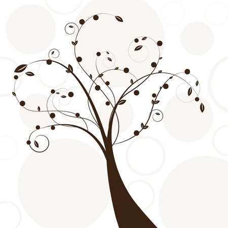 Abstract beautiful tree creative design brownのイラスト素材
