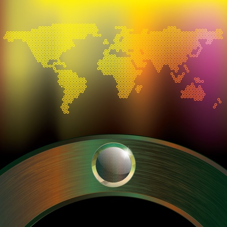 Abstract silver business background with earth mapのイラスト素材