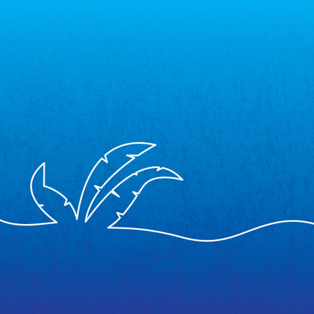 Summer tropical holiday background with palm leavesのイラスト素材