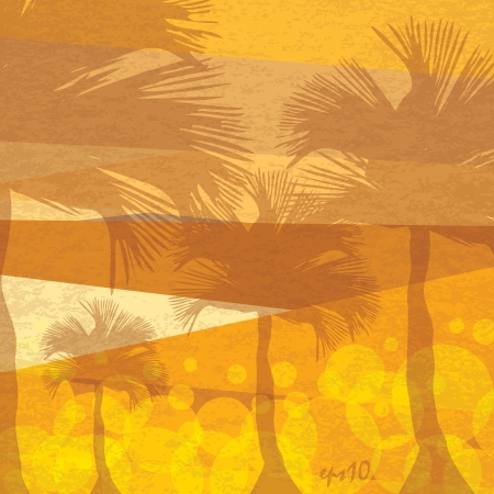 Summer tropical holiday background with palmsのイラスト素材
