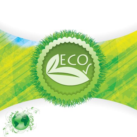 Natural background eco sign greenのイラスト素材