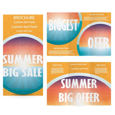 Vector Brochure Layout Design Template summer saleのイラスト素材