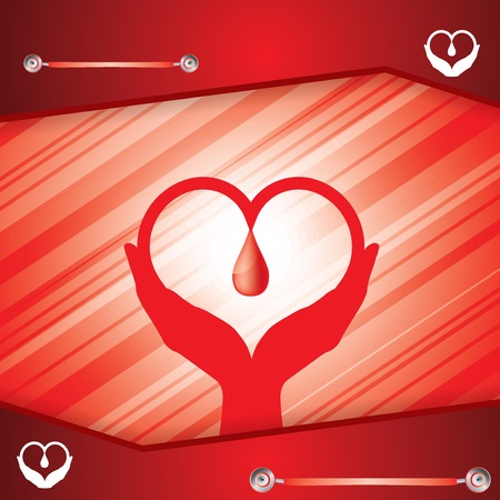 Abstract red medical background thanking for being donorのイラスト素材