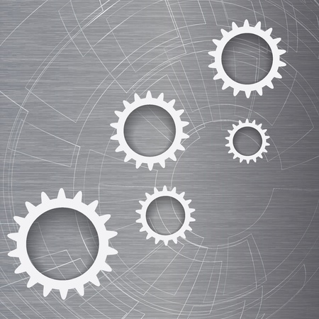 Abstract gear futuristic backgroundのイラスト素材