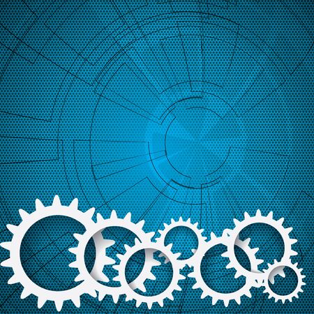 Abstract gear futuristic backgroundのイラスト素材