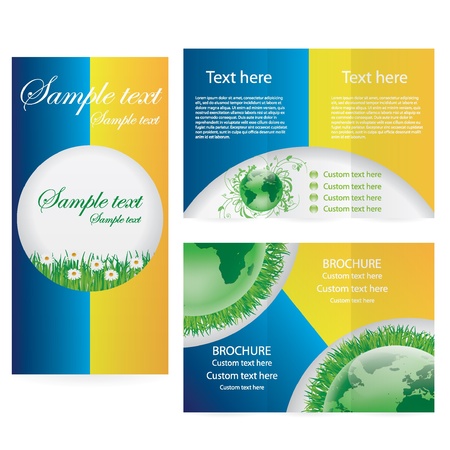 Vector Brochure Layout Design Template environmental のイラスト素材