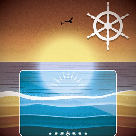 Summer brochure background vectorのイラスト素材