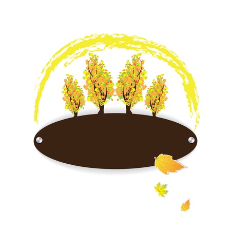 Autumn colorful logo with trees のイラスト素材