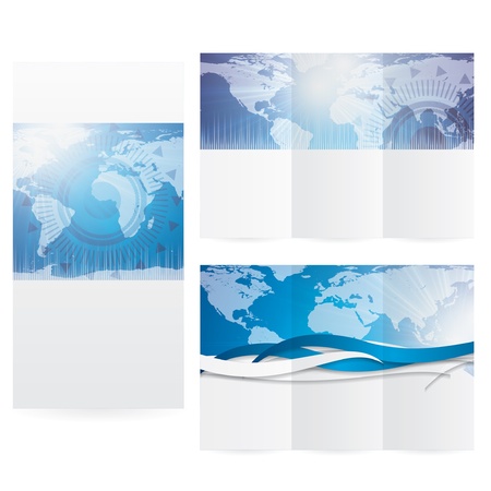Business brochure blue design illustration のイラスト素材