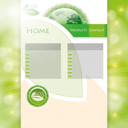 Vector environmental green web Design Template のイラスト素材