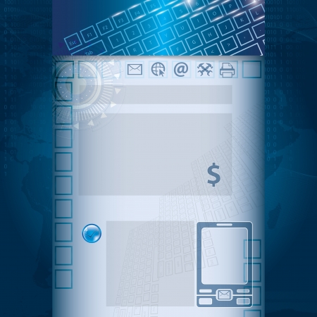 Technology business template blue backgroundのイラスト素材