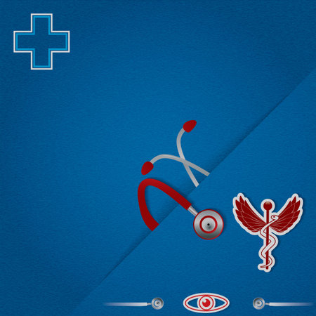 Abstract blue red medical backgroundのイラスト素材