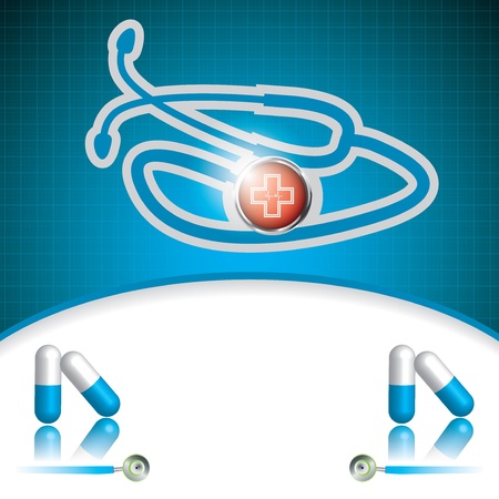 Abstract blue grid medical backgroundのイラスト素材