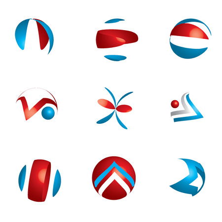 Set of different kind of abstract icon symbolのイラスト素材