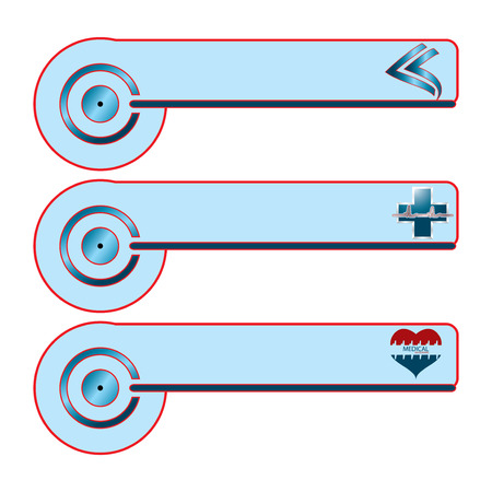 Set of medical banners or website headers のイラスト素材