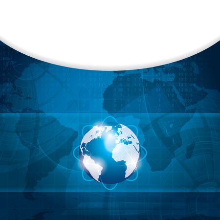 Business vector blue background global concept のイラスト素材