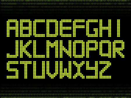 Green alphabet with dots のイラスト素材