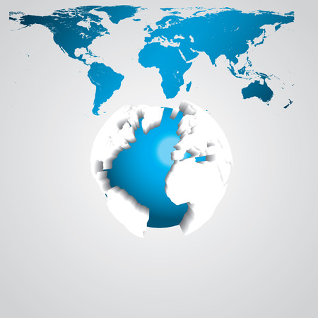 illustration of earth globe 3dのイラスト素材