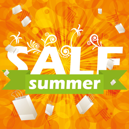 Summer sale design template  のイラスト素材