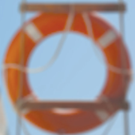 Summer holiday creative poster lifebelt background 