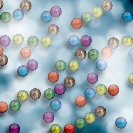 Abstract molecule green blue red colorful light colors background のイラスト素材