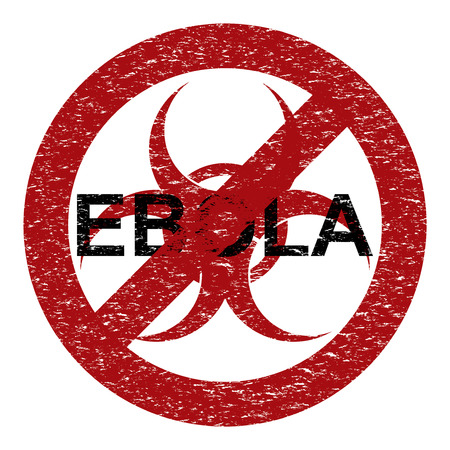 Stop Ebola virus abstract grunge alert symbolのイラスト素材