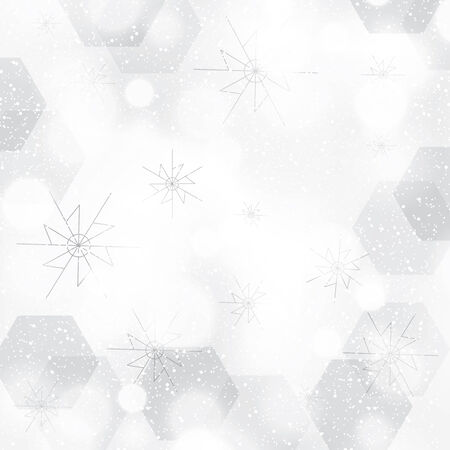Abstract winter silver snowflakes backgroundのイラスト素材