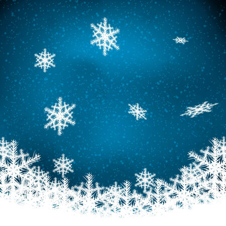 Abstract winter blue snowflakes backgroundのイラスト素材