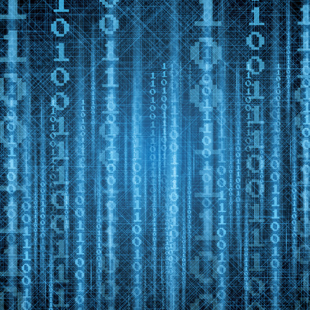 Abstract tech binary blue backgroundのイラスト素材